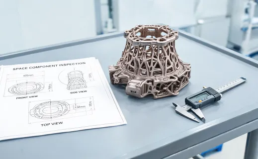 Space Systems metal additive component