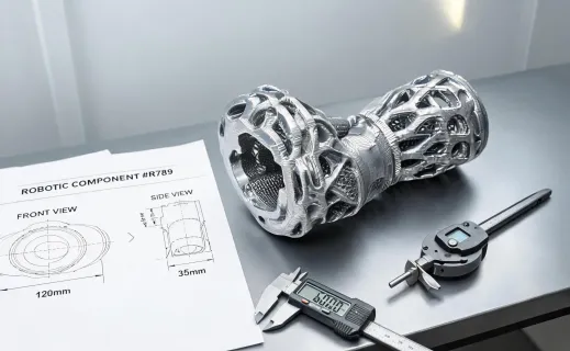 Robotics metal additive component