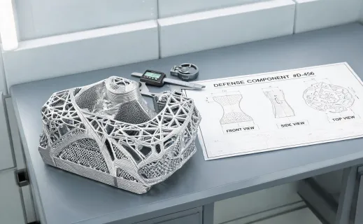 Defense metal additive component